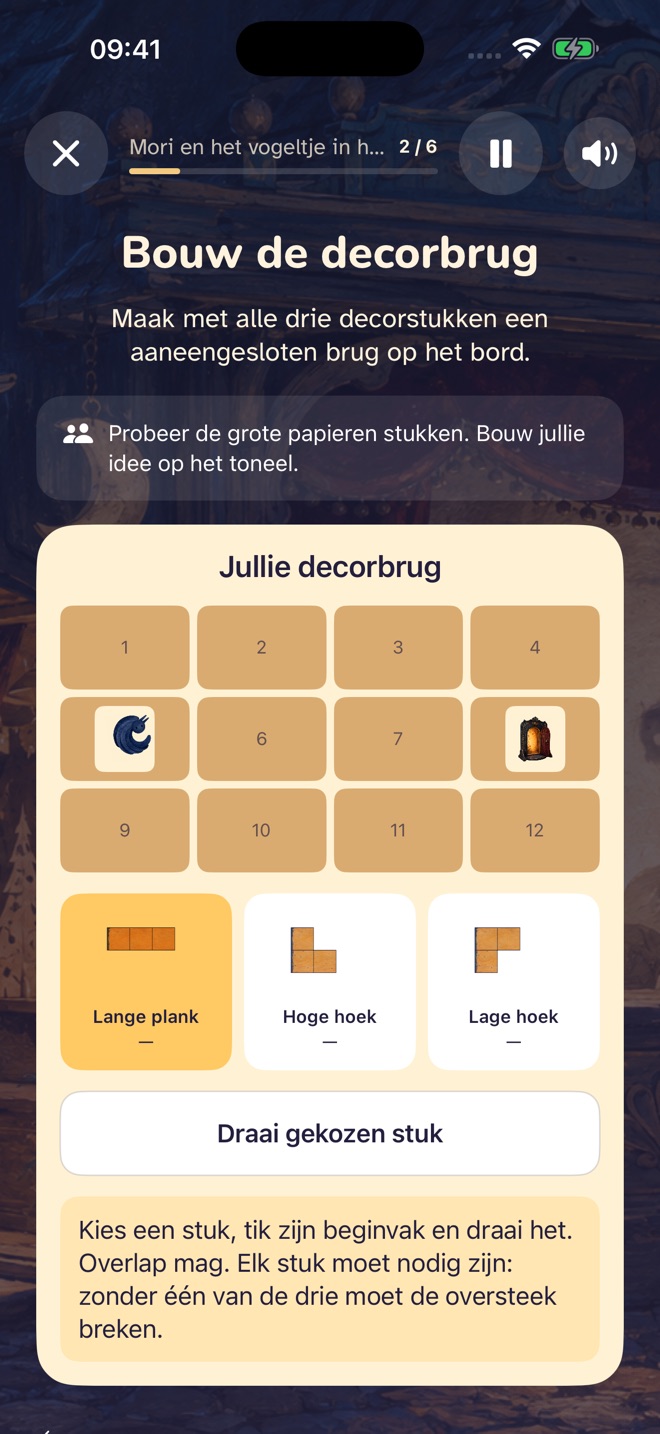 Echte Clumori-puzzel: bouw de decorbrug met drie draaibare stukken