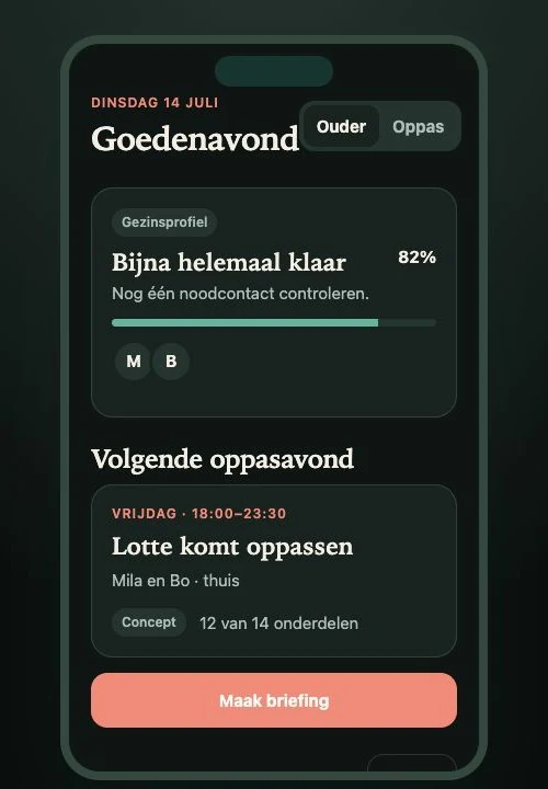 Ouderdashboard van Oppaspas