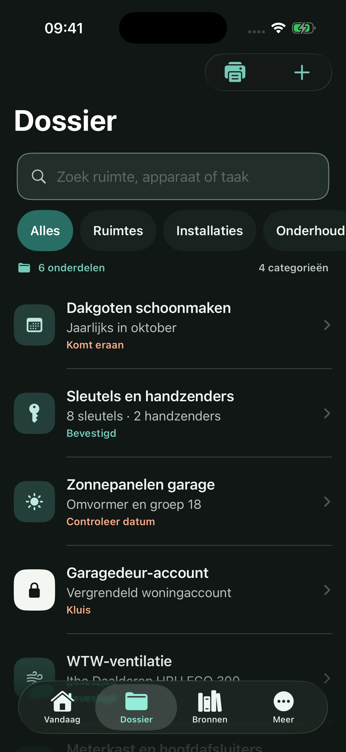 Doorzoekbaar dossier in Woningboek
