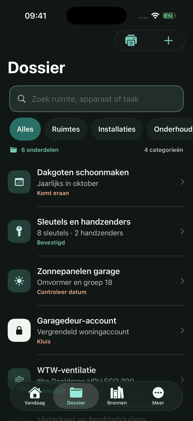 Doorzoekbaar dossier in Woningboek